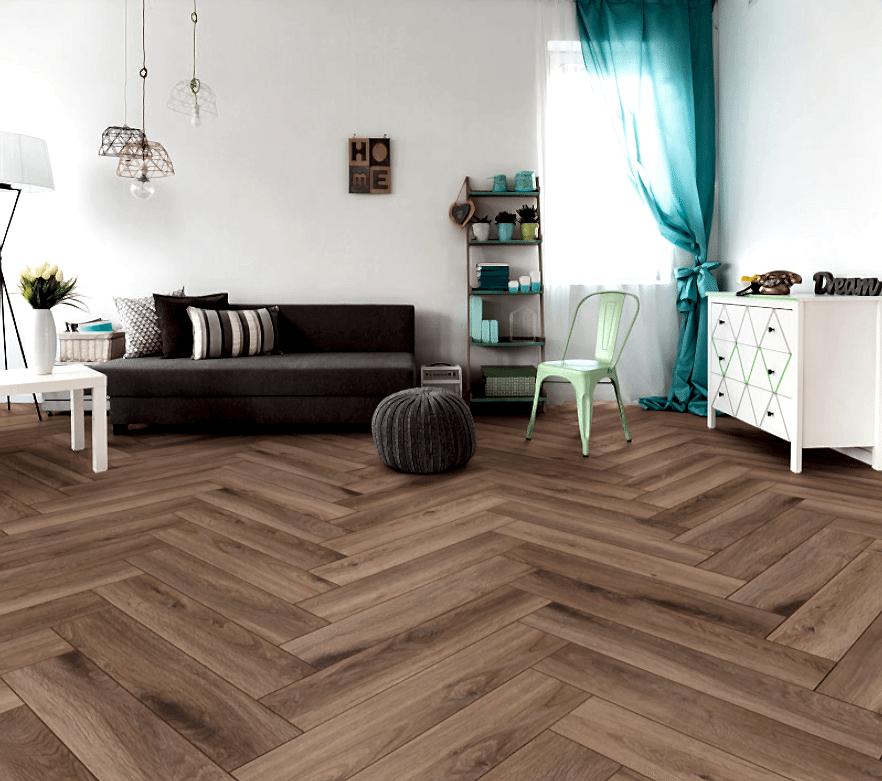Kronotex - Balıksırtı Laminat Parke - D3766 Metz Oak